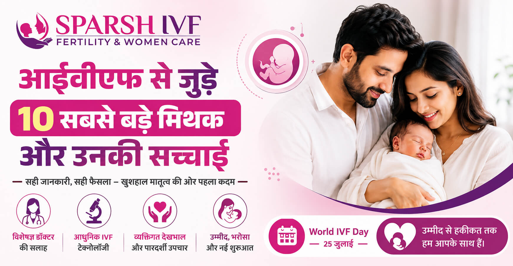 आईवीएफ मिथक और सच्चाई - फर्टिलिटी ट्रीटमेंट उदयपुर