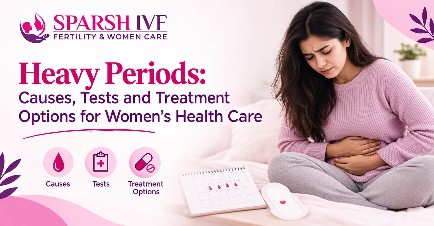 Women health care consultation for heavy periods with a gynecologist